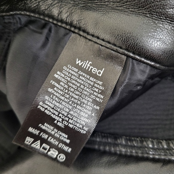 Wilfred The Melina Vegan Black Faux Leather Dress Pants Tapered Pant - Picture 7 of 14